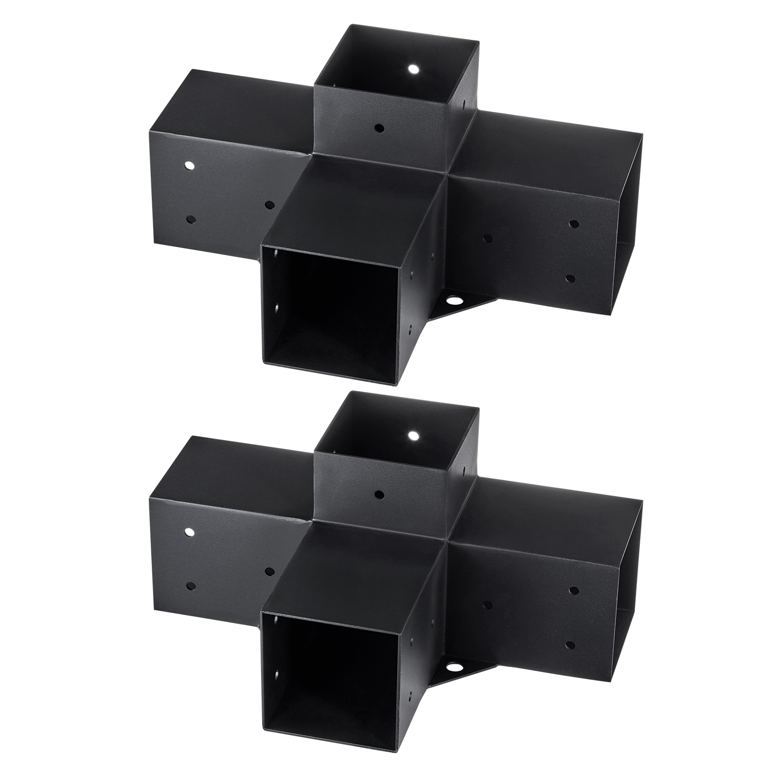Pergola Bracket Kit 4''x4'', 2pcs 4-Way Heavy Duty Corner Bracket Woodworks DIY Post Base Kit, Easy Installation Wooden Beams For Gazebos, Patio Pergolas, Log Cabin Outdoor Pergola Hardware_maomaolike.com